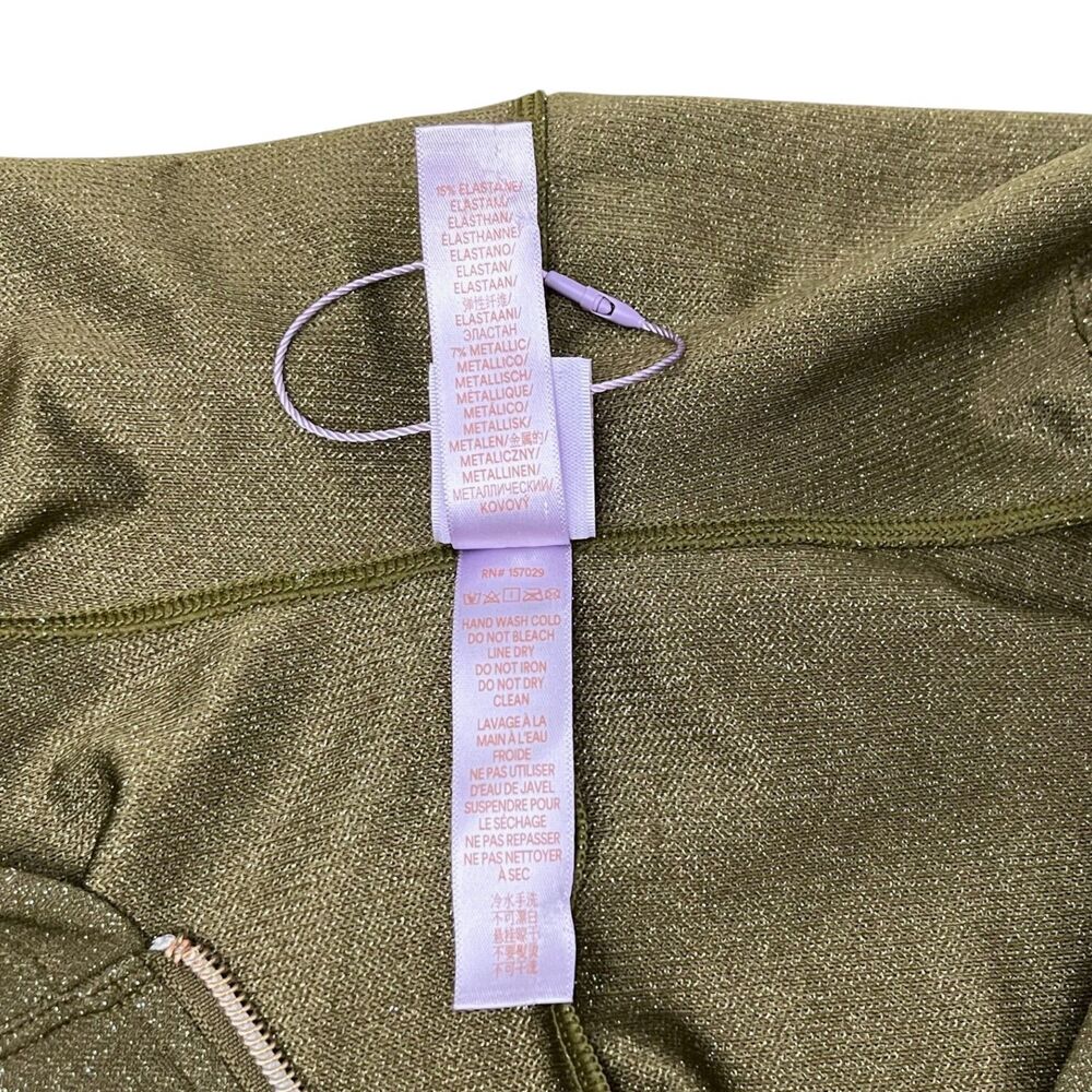 Savage X Fenty Sleep & Shine Hooded One Piece Lurex Jumpsuit 2X Olive Green - Picture 10 of 11